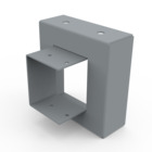 Reducción para ducto cuadrado de 4x4" a 3x3"