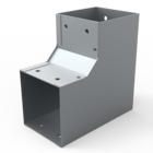 Codo a 90º horizontal para ducto cuadrado de 6x6″