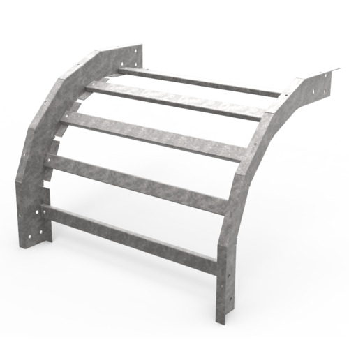 Curva vertical a 90º descendiente para canasta de 300 mm